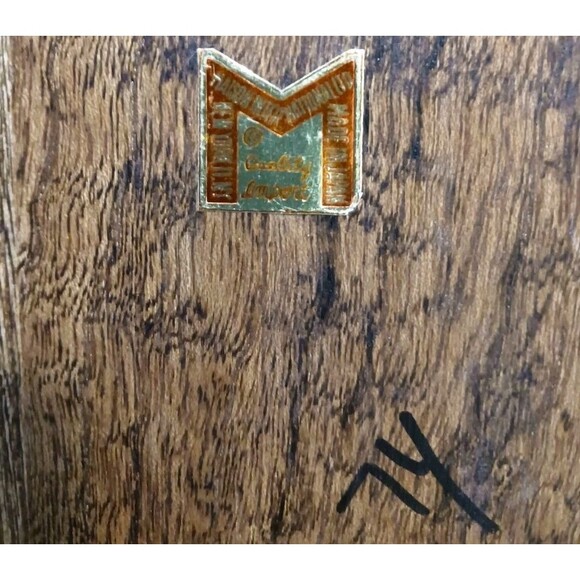 VTG MCM Charcuterie Party Pineapple Wood Cheese Fruit Board Mod Tile Cottagecore - Picture 4 of 4